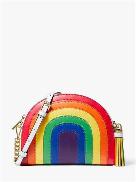 michael kors ginny rainbow bag|Michael Kors black rainbow bag.